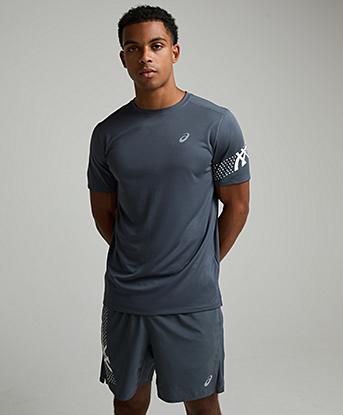 Asics Icon Short Sleeve T-Shirt in Carrier Grey