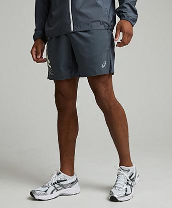 Asics Icon 7 Inch Short in Carrier Grey