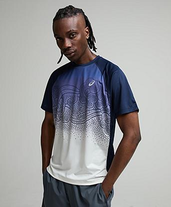 Asics Ibuki Short Sleeve T-Shirt in Midnight / Vapour