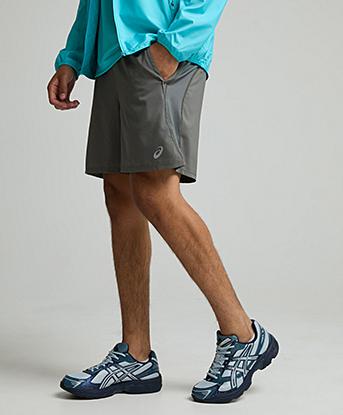 Asics ROAD 7 Inch Short in Truffle Grey