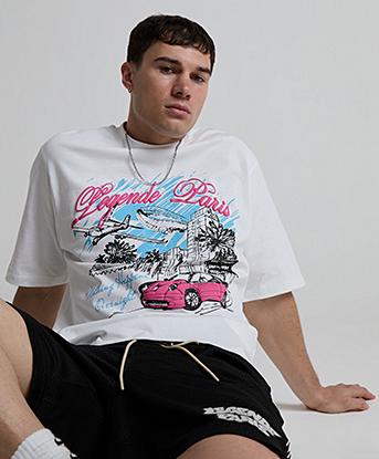 Légende Paris Overnight Sketch T-Shirt in White