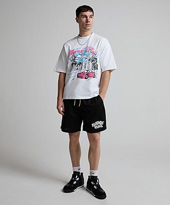 Légende Paris Graffiti Mesh Short in Black