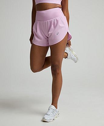 Asics Womens Road 3.5 Inch Short in Hazy Lilac
