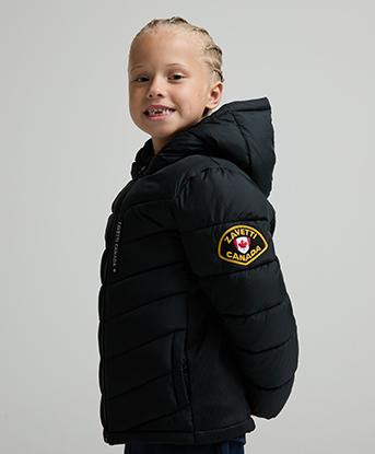 Zavetti Canada Nursery Fallonino Hybrid Puffer Jacket in Black