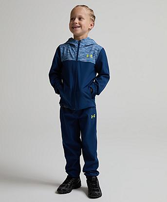 Under Armour UA Nursery Hybrid Twist Woven 2 Piece Set in Aegean Blue / Blackout Navy / Green Citrine