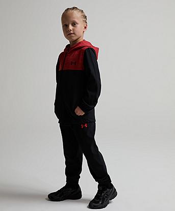 Under Armour UA Nursery Hybrid Twist Woven 2 Piece Set in Anthem Red Twist / Black / Red Anthem
