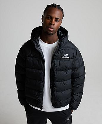 New Balance Boston Puffer Jacket in Black
