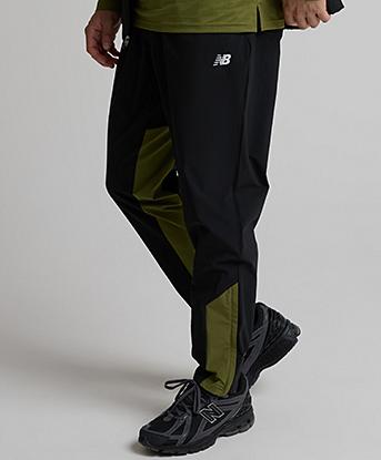 New Balance Utility Stretch Woven Pant in Sport Green