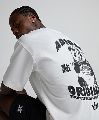 adidas Originals Panda Graphic T-Shirt in White