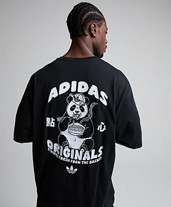 adidas Originals Panda Graphic T-Shirt in Black