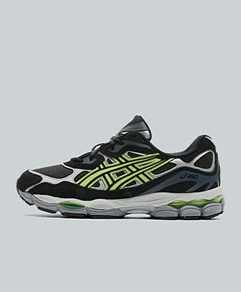 Asics GEL-NYC Trainer in Graphite Grey / Lime Green / Black
