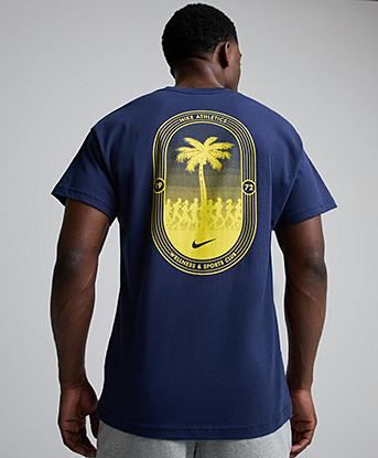 Nike Palm Springs T-Shirt in Blue / Yellow