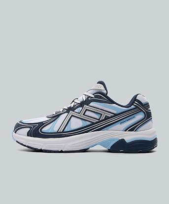 Monterrain Tempo Trainer in White / Dusk Navy / Metallic Silver
