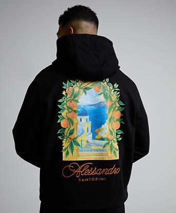 Alessandro Zavetti Alba Overhead Hoodie in Black