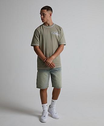 Dripmade Cypher Monogram Denim Short in Stone Wash