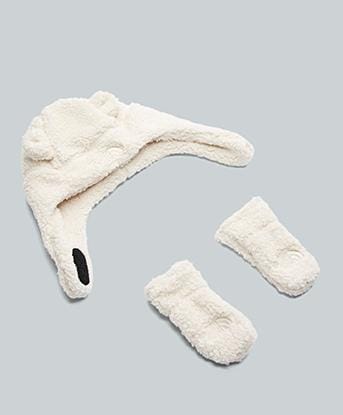 The North Face Kids Baby Bear 2-Piece Set in White Dune