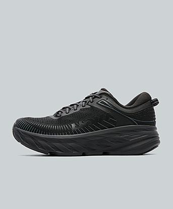 Hoka Bondi 7 Trainer in Black / Black / Black