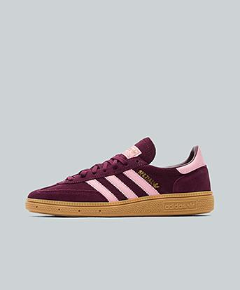 adidas Originals Junior Handball Spezial Trainer in Maroon / Bliss Pink / Gum 3