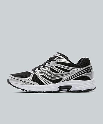 Saucony Grid Legacy Trainer in Black / Silver / Black