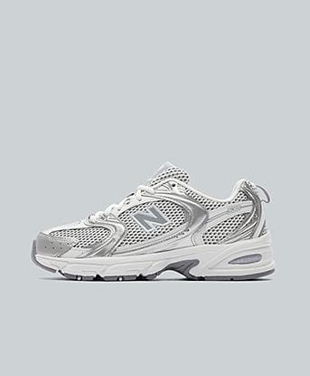 New Balance Womens 530 Trainer in Grey Matter / Silver Metallic