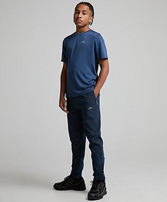 Trailberg Junior Triathlon 4.0 T-Shirt in Storm Blue / Mid Blue