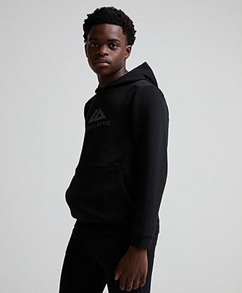 Trailberg Junior Stormlight Overhead Hoodie in Black / Graphite Grey