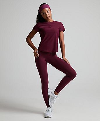 Trailberg Womens Sculpt Core Legging in Deep Claret
