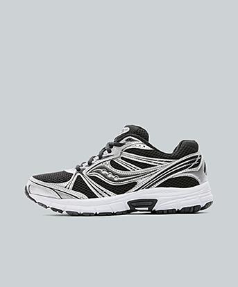 Saucony Womens Grid Legacy Trainer in Silver / Black