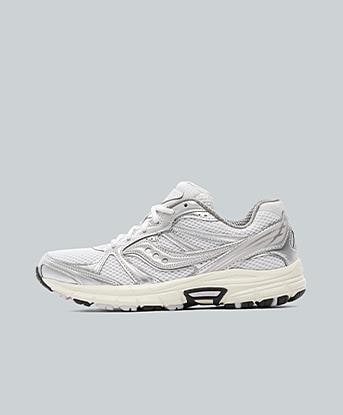 Saucony Womens Grid Legacy Trainer in Fog / Silver