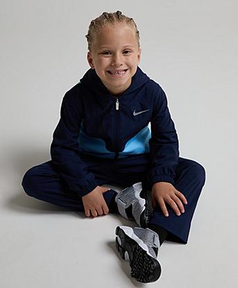 Nike Nursery Full Zip Woven Pant Set in Midnight Navy