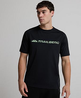 Trailberg Pulsewave T-Shirt in Black / Inkwell Shadow / Mint Green