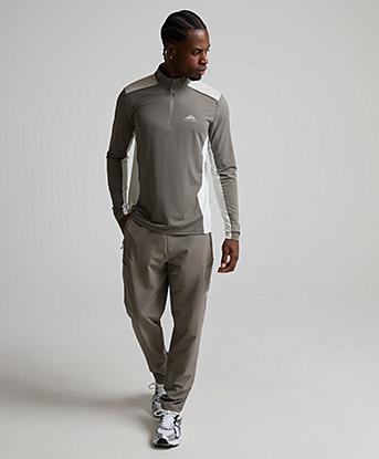 Trailberg Triathlon Ultra Quarter Zip in Mocha / Pebble Stone / Frosted Ridge