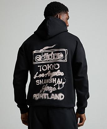 adidas Originals Powder Tongue Hoodie in Black