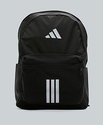 adidas Originals 3 Bar Sport Backpack in Black / White