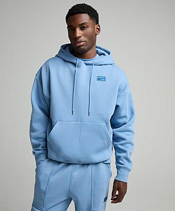 Nike Street Fleece Overhead Hoodie in Work Blue