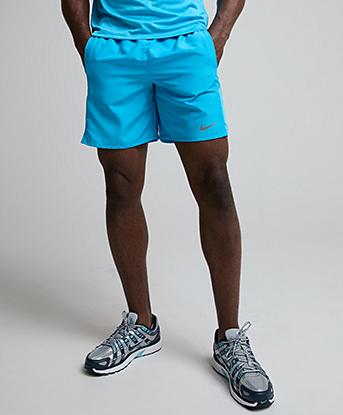 Nike Dri-FIT Miler 7 Inch Brief-Lined Short in Light Current Blue / Baltic Blue / Reflective