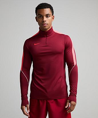 Nike Dri-FIT Football Strike Drill Top in Team Red / Bright Crimson / White