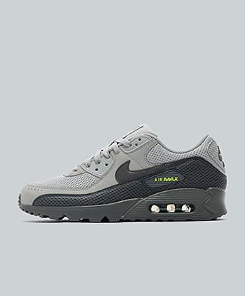 Nike Air Max 90 Trainer in Smoke Grey / Iron Grey / Volt