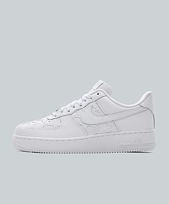 Nike Air Force 1 '07 Edge Trainer in Star / White / White