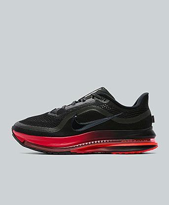 Nike Pegasus Premium Trainer in Black / Black / University Red