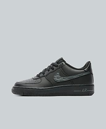Nike Junior Air Force 1 Low Trainer in Black / Anthracite