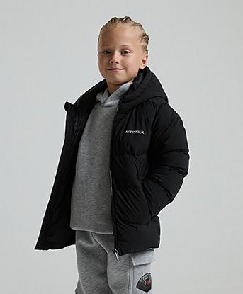 Metissier Nursery Braden 2.0 Water Resistant Puffer Jacket in Black / White