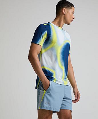 Under Armour Launch 5 Inch Short in Blue Wind