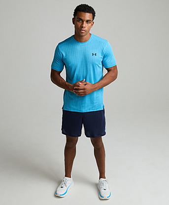 Under Armour Tech Vent 7 Inch Jacquard Short in Midnight Navy / Fresco Blue