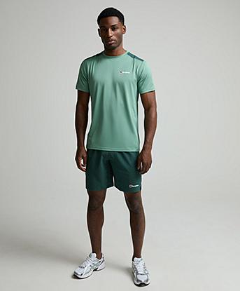 Berghaus Gladefell Print Tech T-Shirt in Light Terrain / Peak