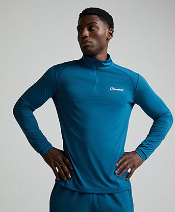 Berghaus Wayside 3.0 Tech Quarter Zip Top  in Blue Abyss