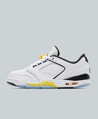 Jordan Sixty Plus Low Trainer in White / Black / Tour Yellow
