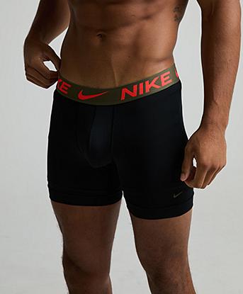 Nike 3 Pack Dri-FIT Essential Micro Boxer Brief in Black / Medium Olive / Black