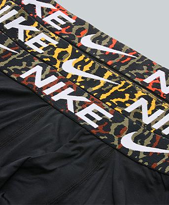 Nike 3 Pack Micro Trunk in Black / Medium Olive / University Gold / Picante