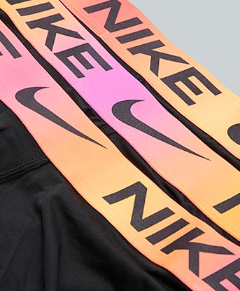 Nike 3 Pack Essential Micro Trunk in Black / Total Orange / Hyper Pink / Vivid Purple